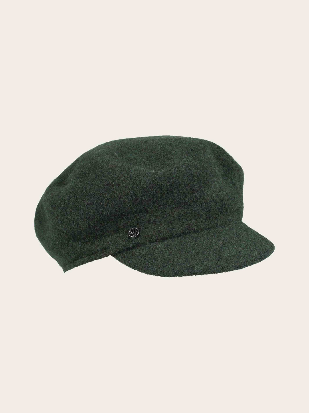 Einfarbige Loevenich Baker Boy Kappe aus reiner Wolle