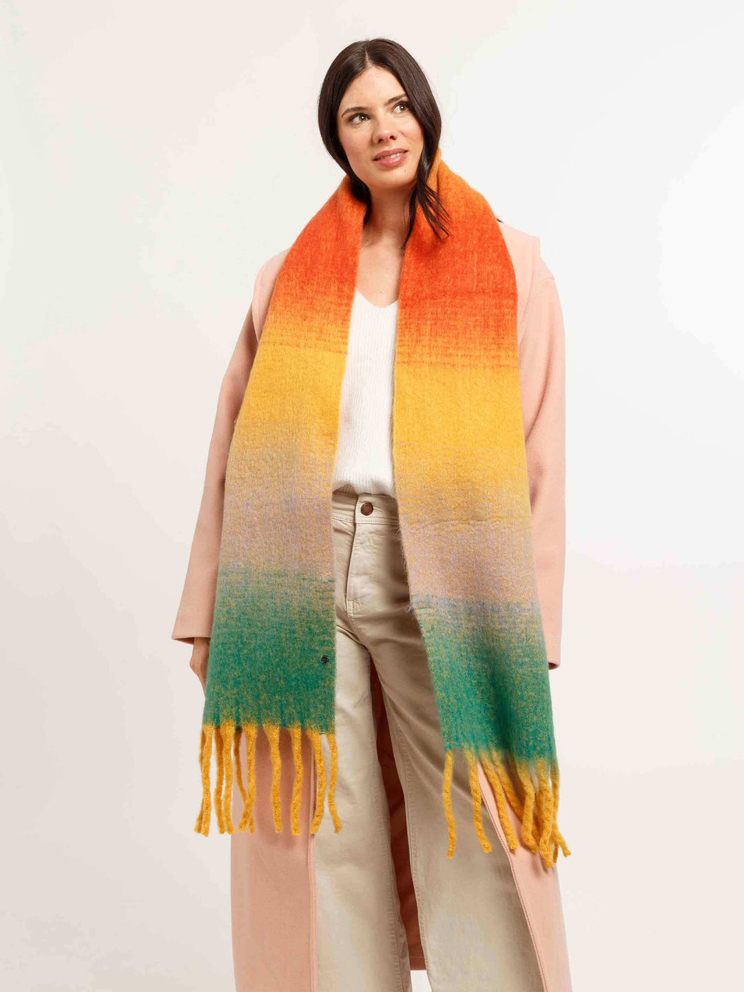 Loevenich Schal in Multicolour mit Fransen