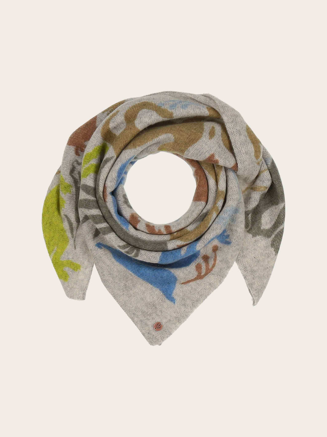 Tuch mit Tier-Motiven aus reiner Wolle