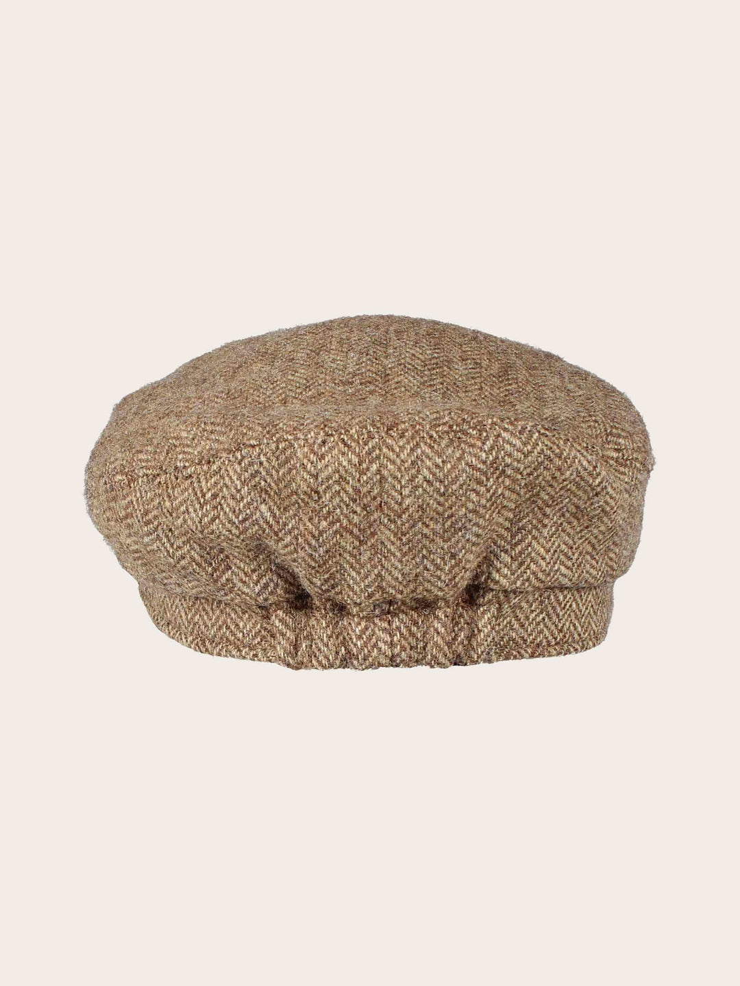 Gefütterte Loevenich Kapitänsmütze aus Wolle mit Fischgrät-Design