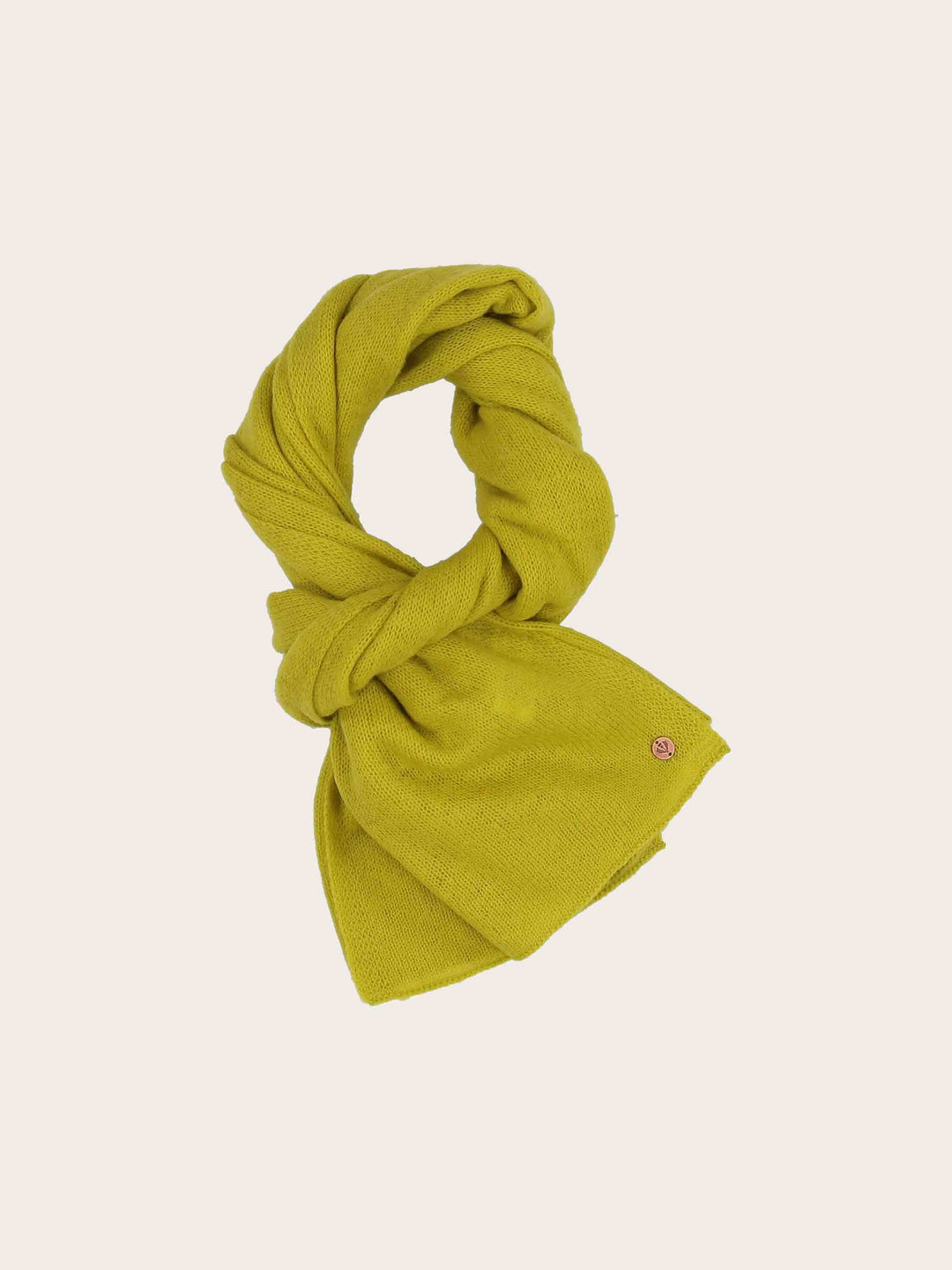 Einfarbiger Strickschal aus reiner Wolle