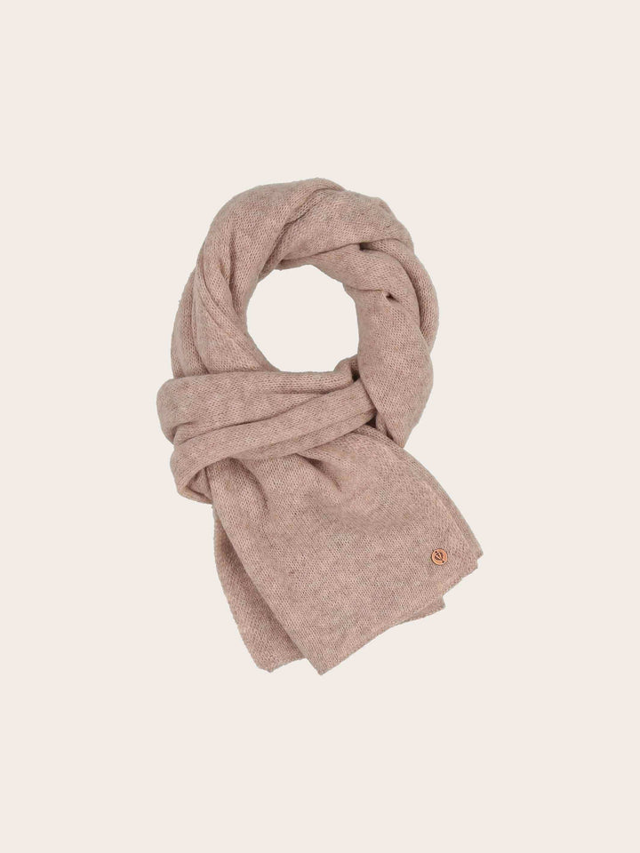 Einfarbiger Strickschal aus reiner Wolle
