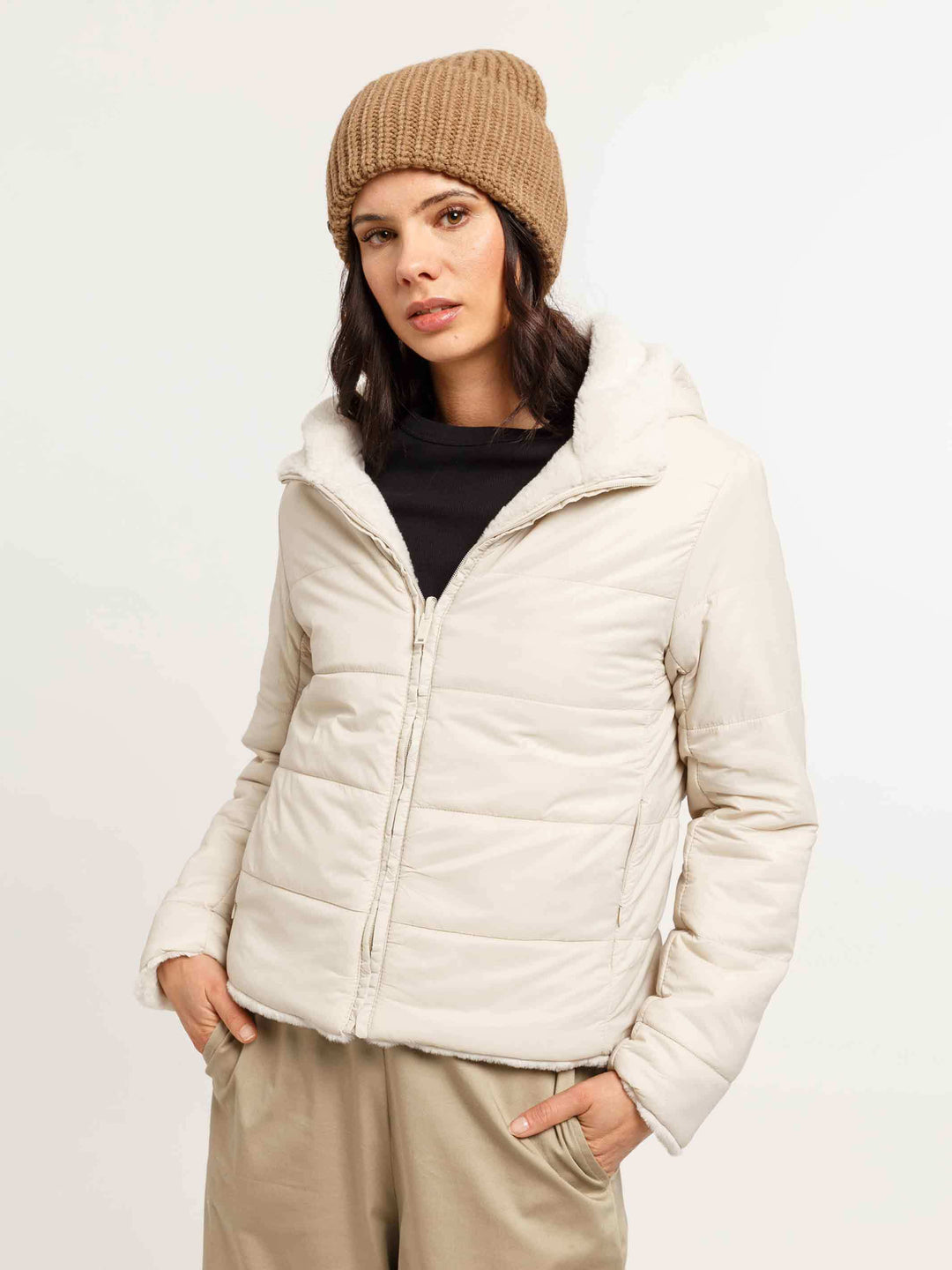 Elastische Loevenich Beanie mit hoher Krempe