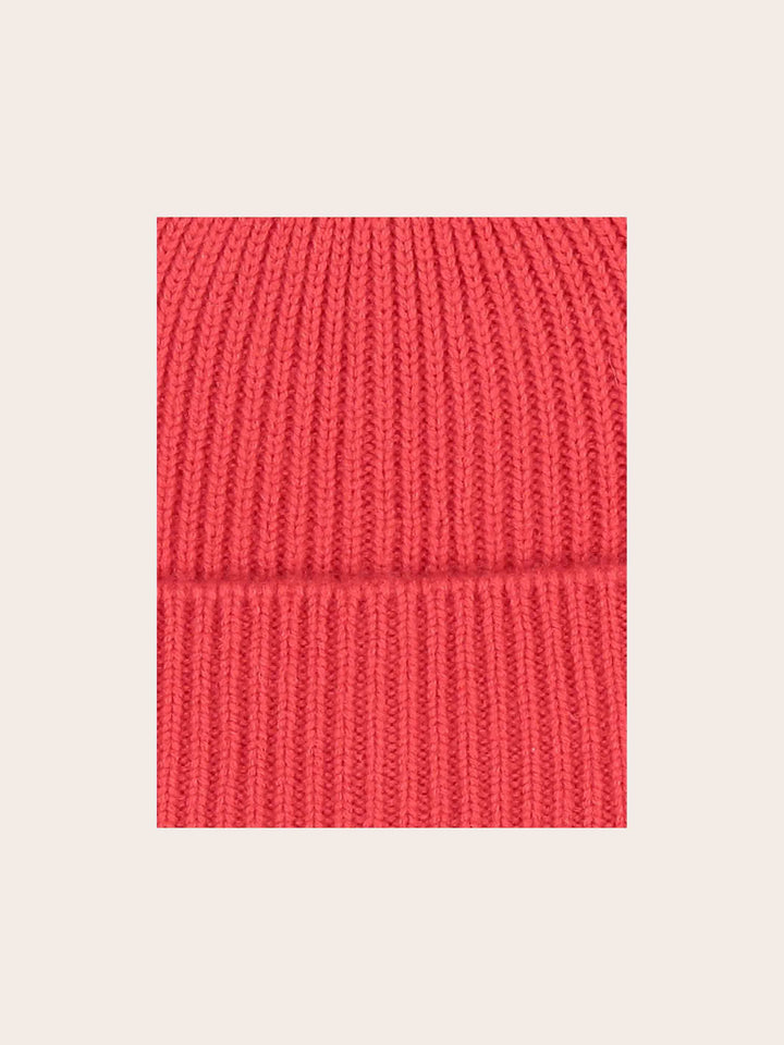 Grobstrick-Mütze mit breiter Krempe aus reiner Wolle