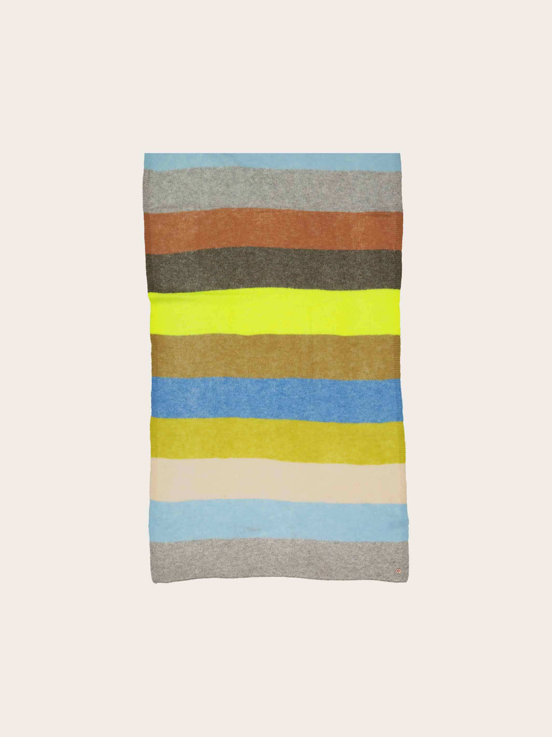 Gestreifter Strickschal aus reiner Wolle