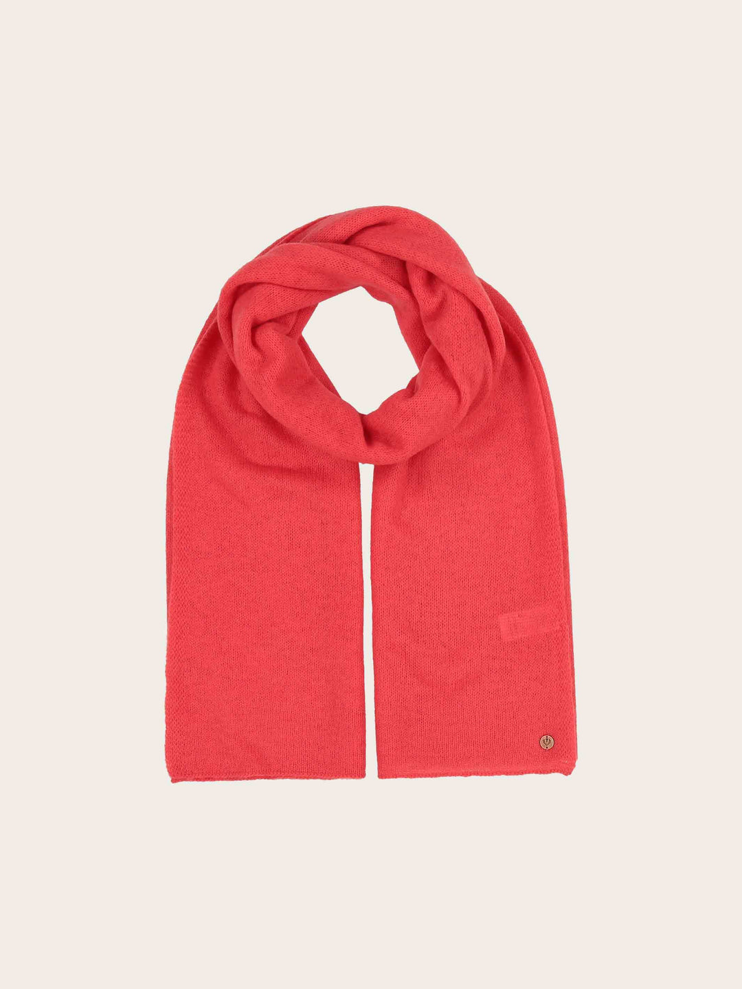 Einfarbiger Strickschal aus reiner Wolle