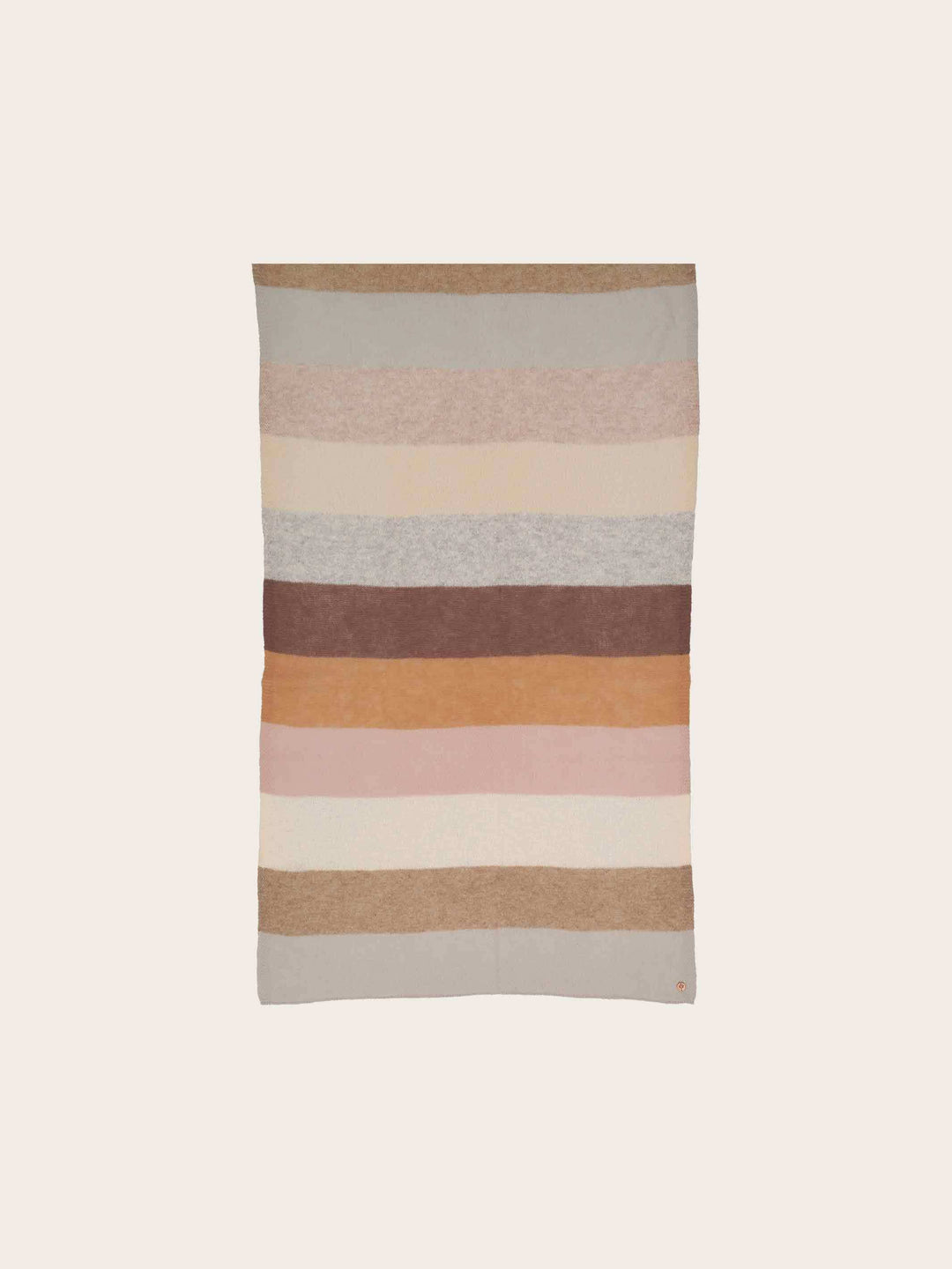 Gestreifter Strickschal aus reiner Wolle