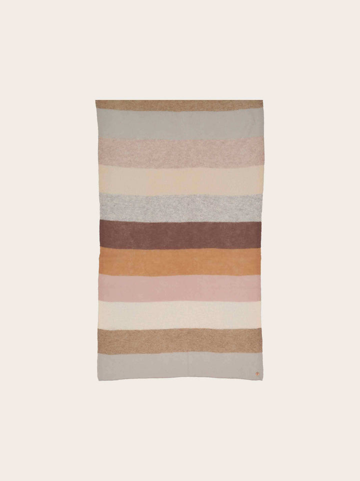 Gestreifter Strickschal aus reiner Wolle