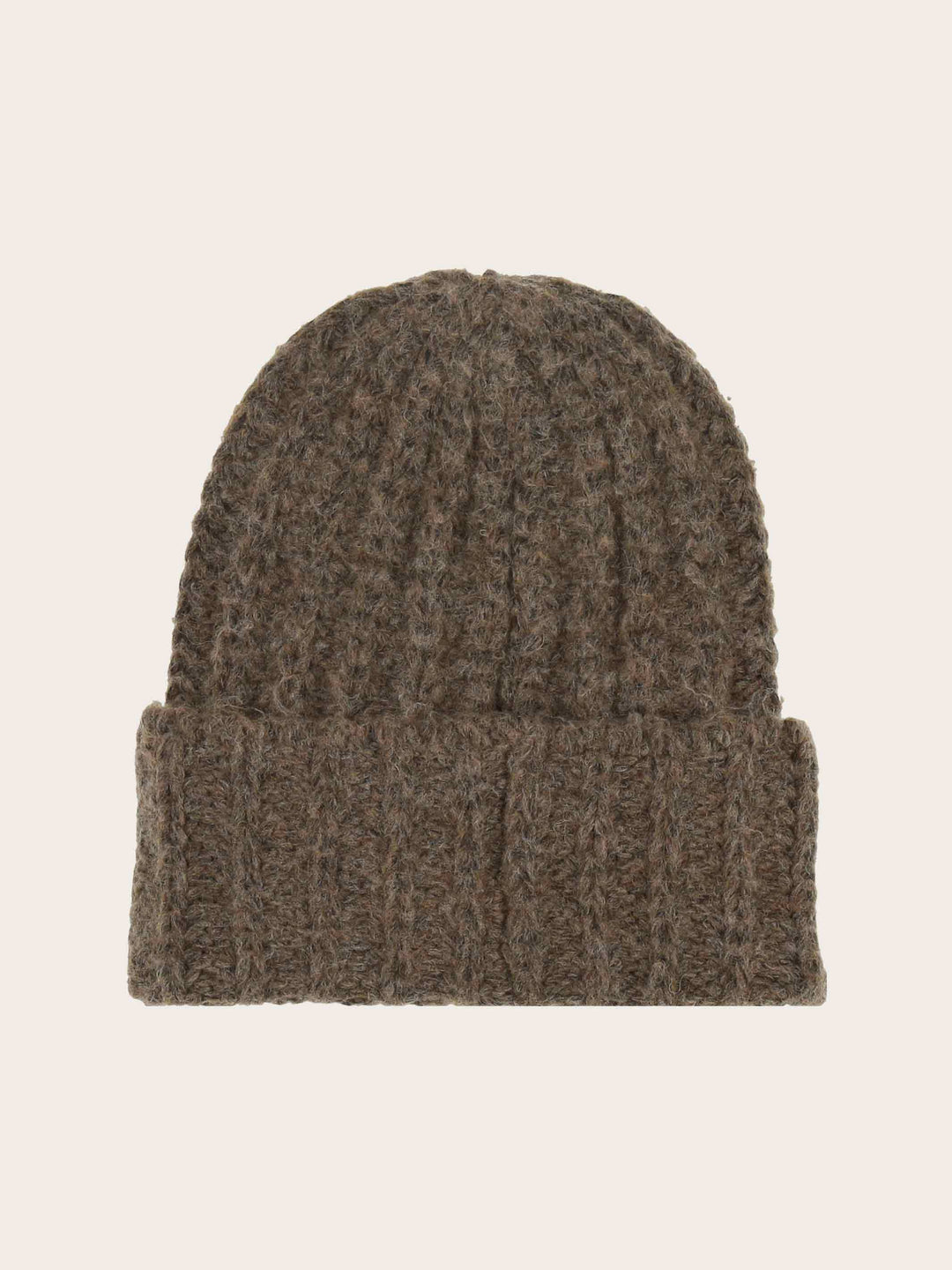 Gestrickte Loevenich Beanie mit Rippenmuster