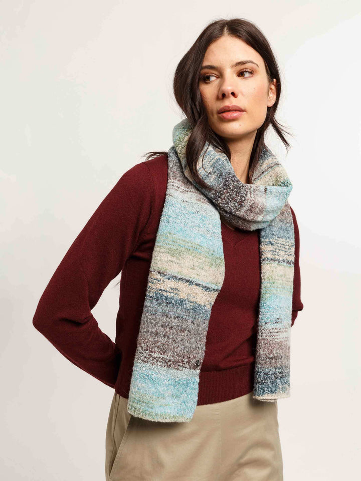 Loevenich Schal mit buntem Strickmuster