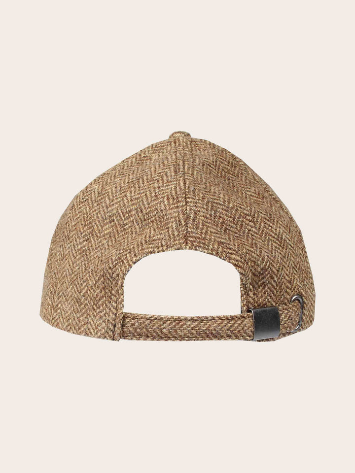 Loevenich Baseballkappe aus Wolle mit Fischgrät-Design und Kunstlederschirm