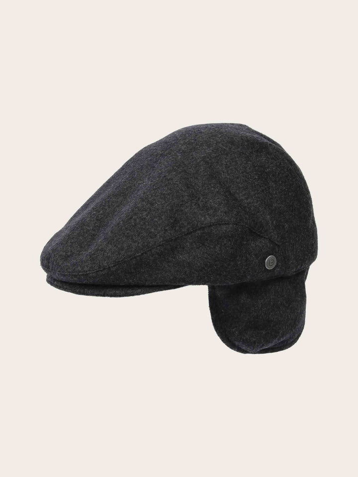 Einfarbige wetterabweisende bugatti Flatcap mit Ohrenklappen