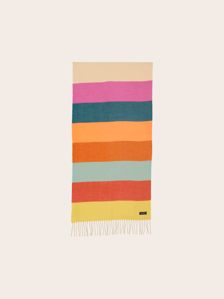 Cashmink-Schal DU MUSST KÄMPFEN! mit Regenbogen-Streifen