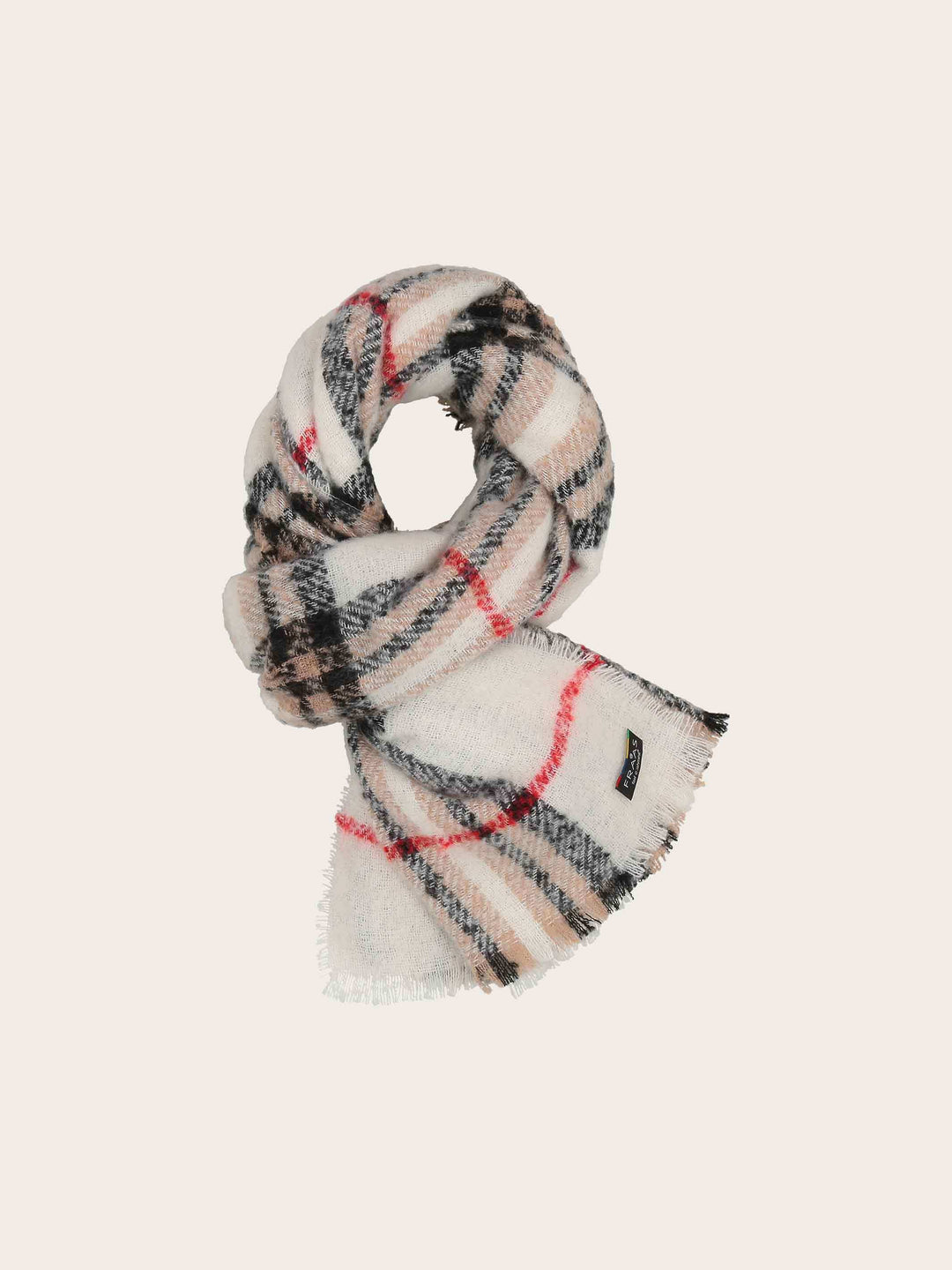 Kuschelige Bouclé Cashmink-Stola mit FRAAS Plaid Karo