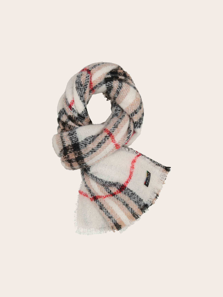 Kuschelige Bouclé Cashmink-Stola mit FRAAS Plaid Karo