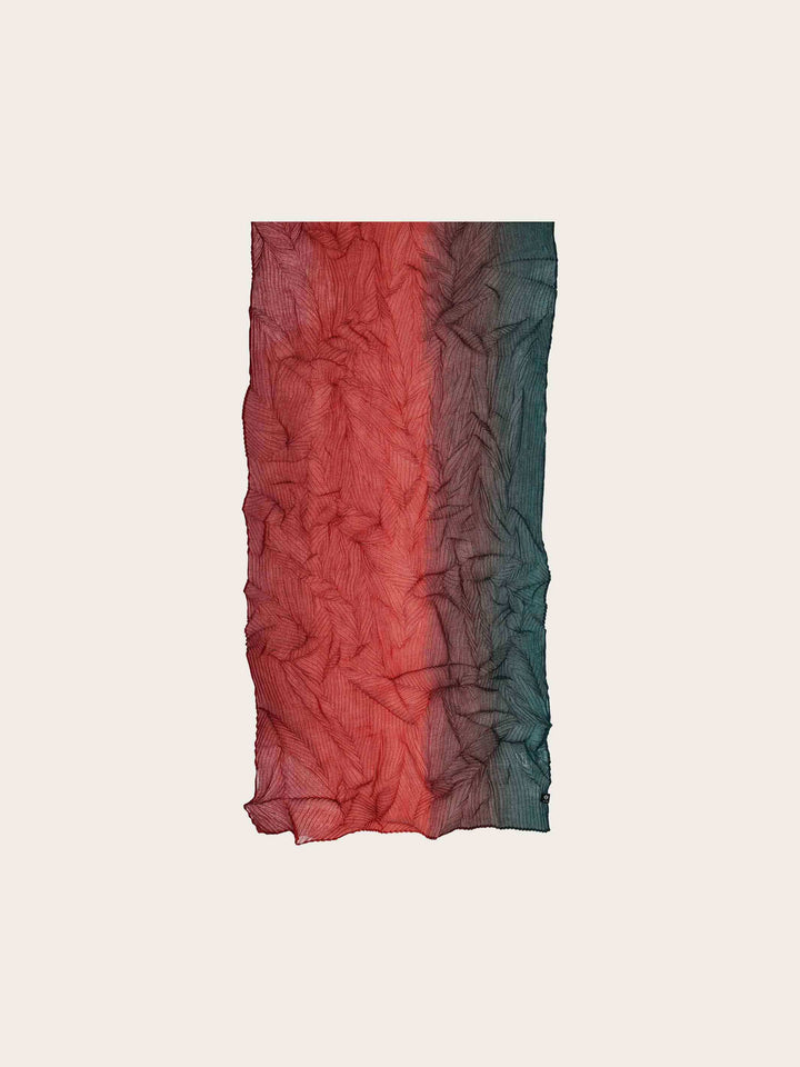 Plissee-Schal mit Farbverlauf