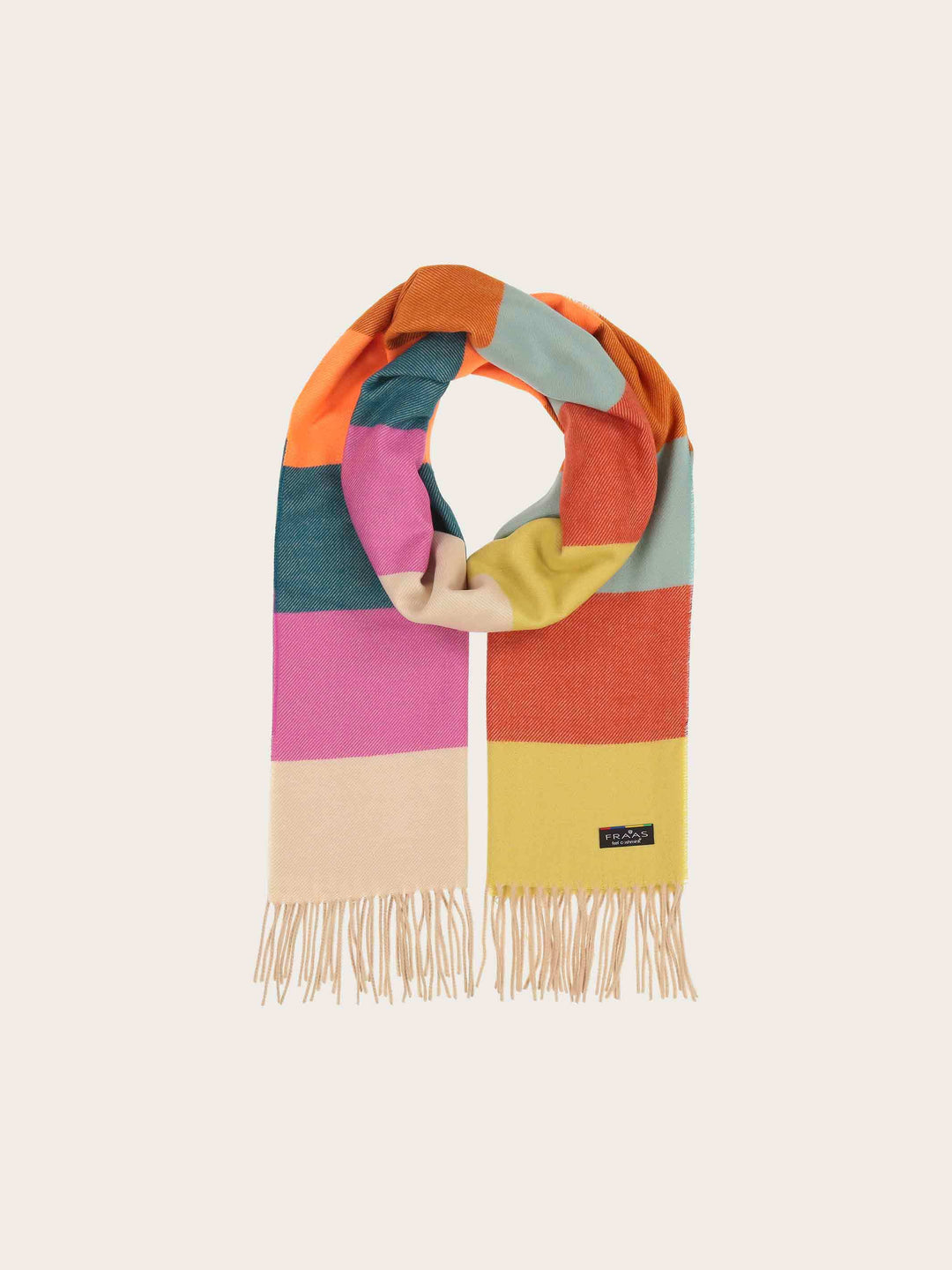 Cashmink-Schal DU MUSST KÄMPFEN! mit Regenbogen-Streifen