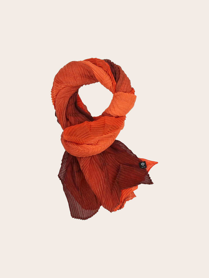 Plissee-Schal mit Farbverlauf