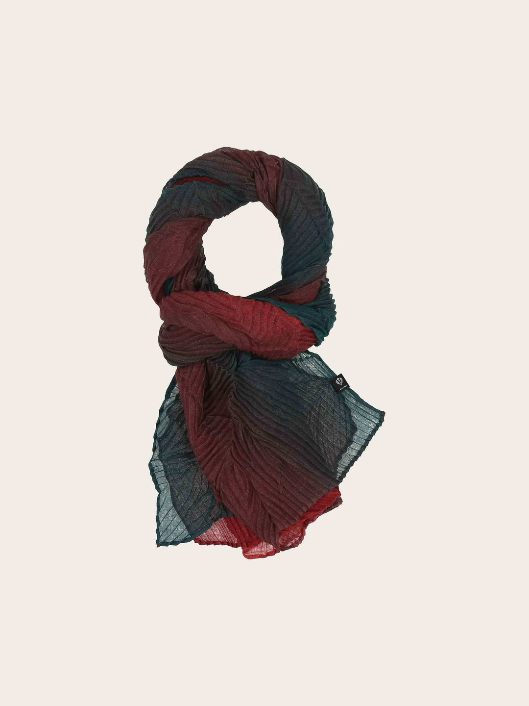 Plissee-Schal mit Farbverlauf