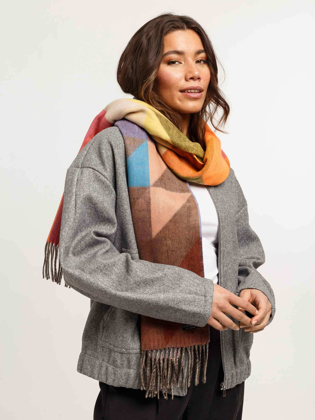Cashmink-Schal mit geometrischem Design