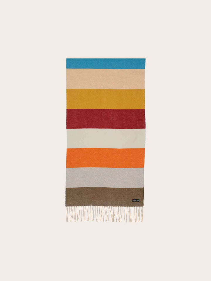 Cashmink-Schal DU MUSST KÄMPFEN! mit Regenbogen-Streifen