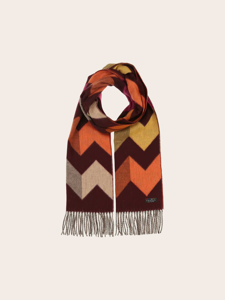Cashmink-Schal mit mit grafischem Zickzack-Design