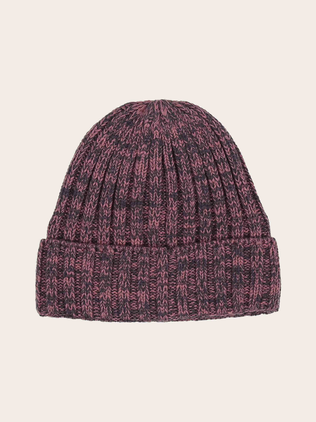 Gestrickte zweifarbige Beanie mit bugatti-Label