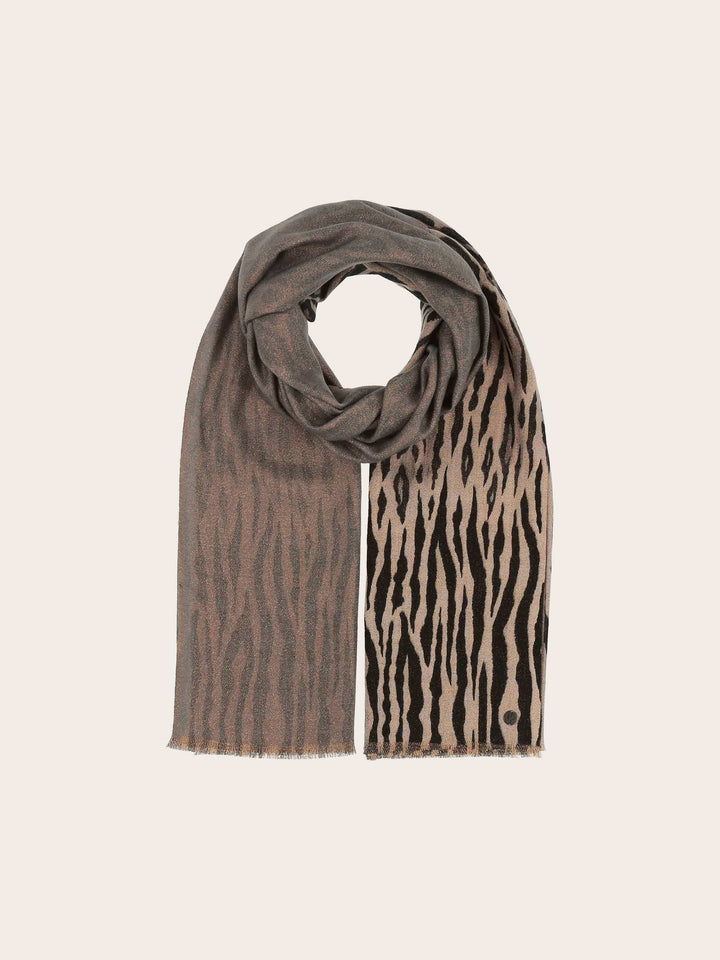 Glitzernder Doubleface-Schal mit Animal-Print