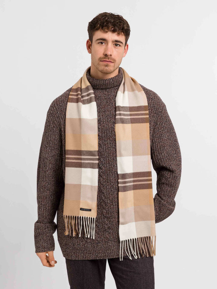 bugatti Cashminkschal mit Karomuster