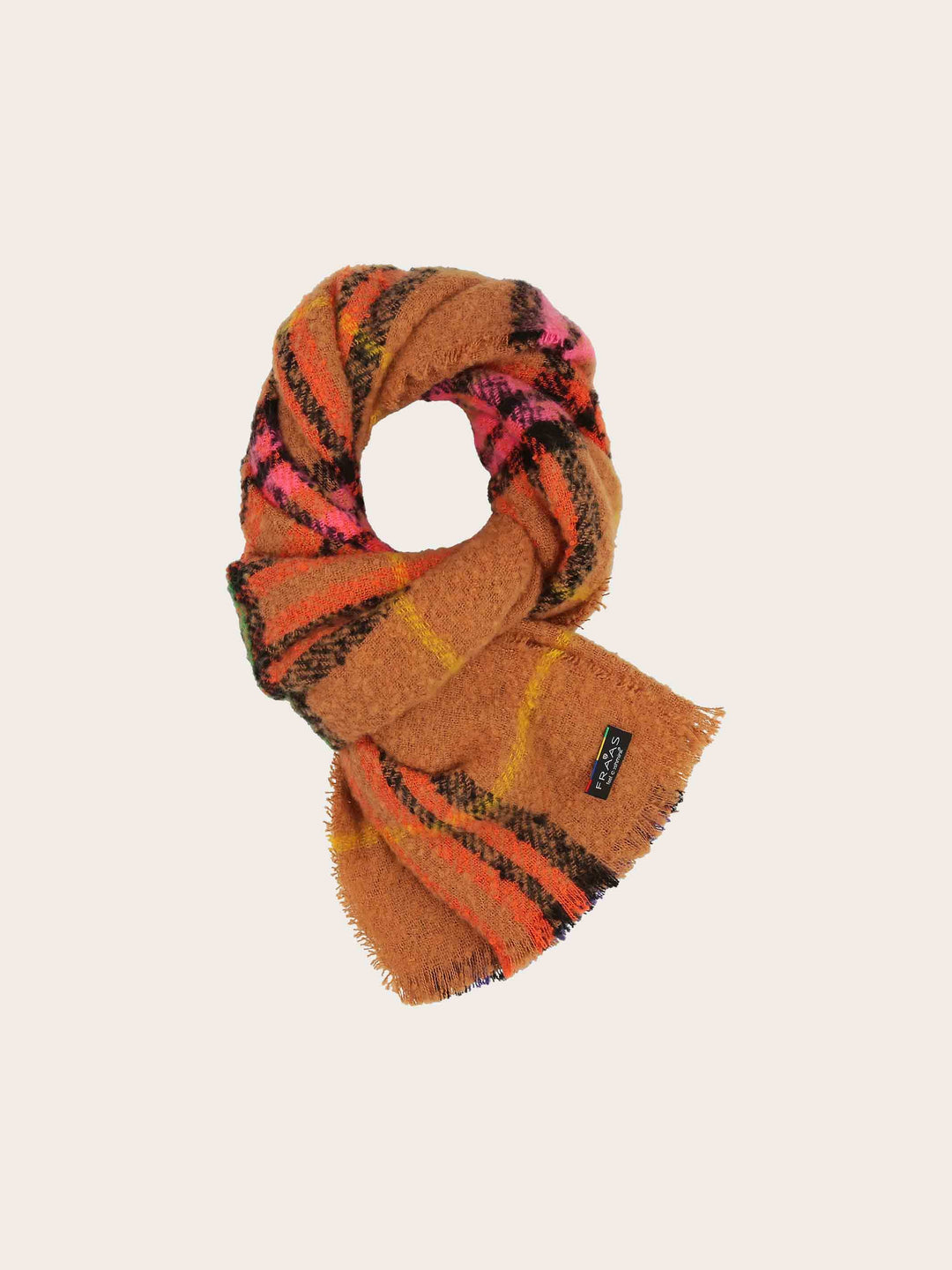 Kuschelige Bouclé Cashmink-Stola mit FRAAS Plaid Karo