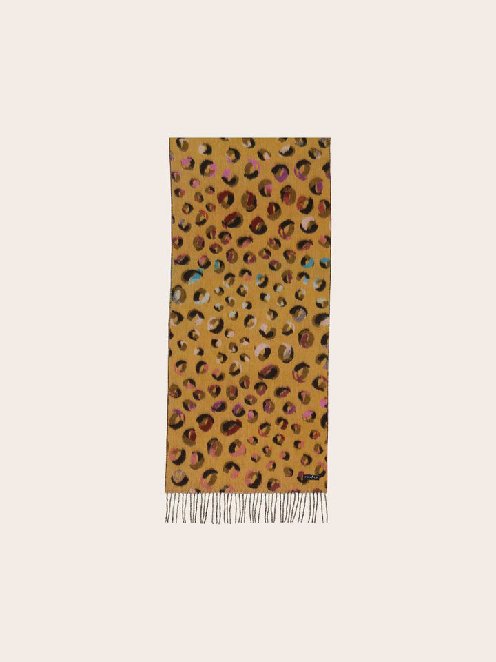 Doubleface Cashmink-Schal mit buntem Leo-Muster