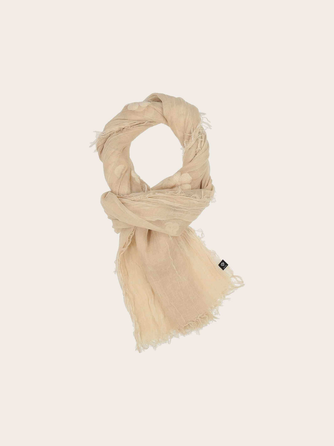 Stola mit Blumen-Stickerei aus Viskosemischung