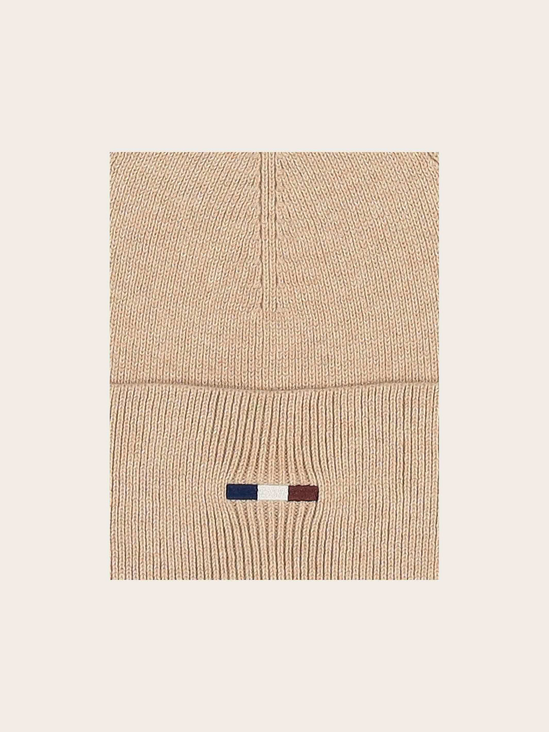 Einfarbige Beanie mit gestickter bugatti-Flag