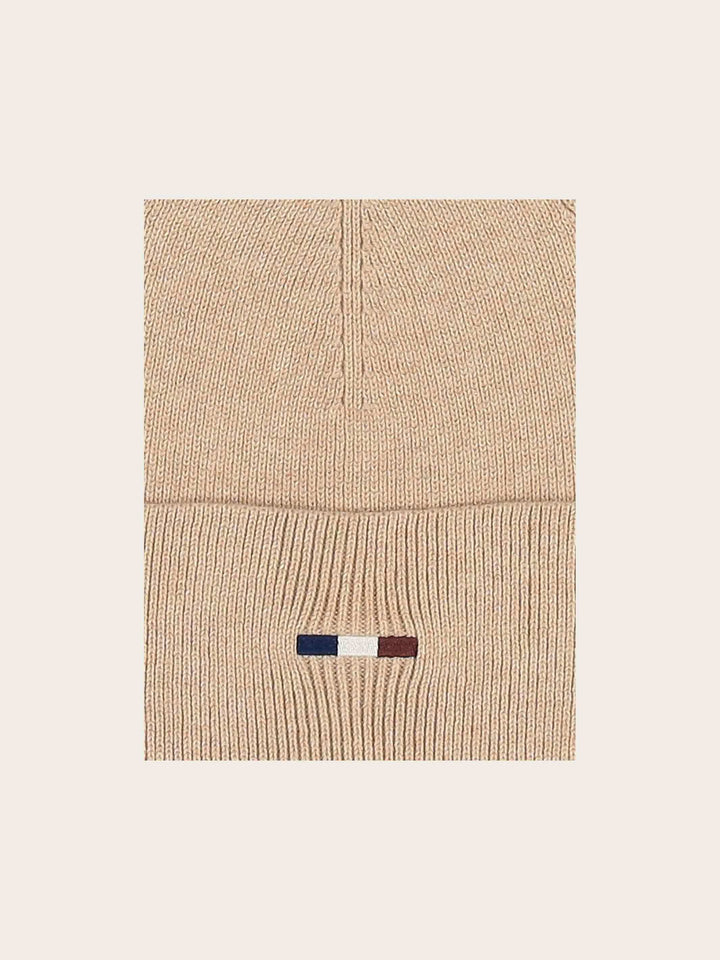 Einfarbige Beanie mit gestickter bugatti-Flag