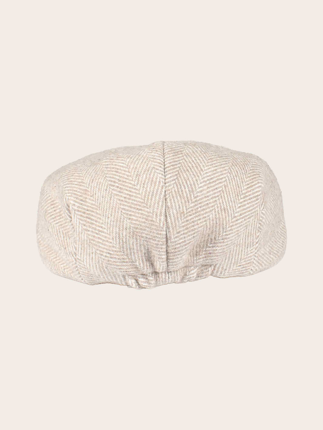 Einfarbige melierte bugatti Flatcap mit Fischgrat-Design
