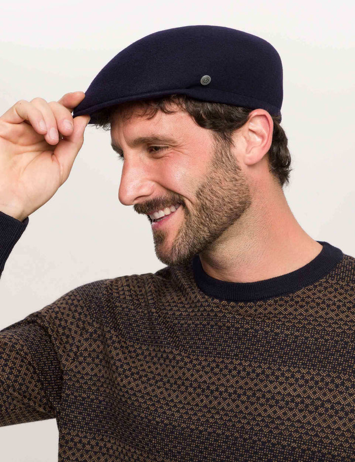 Wasserabweisende Filz-Flatcap