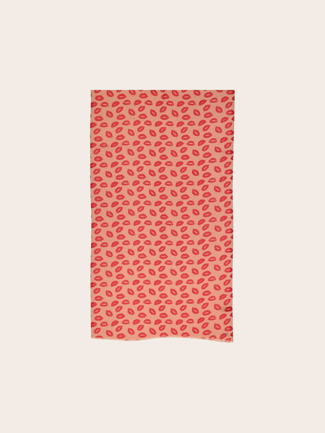 Glitzernder Doubleface-Schal mit Kussmund-Print