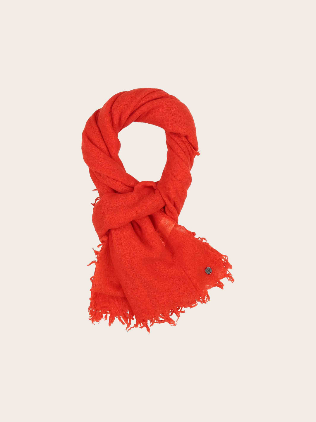 Einfarbige Wollstola mit Fransen