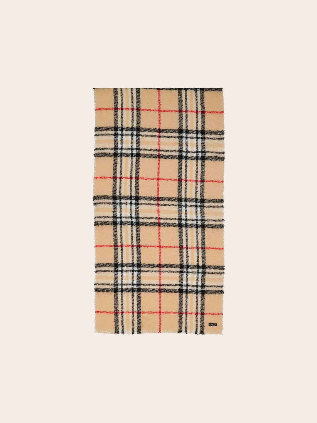 Kuschelige Bouclé Cashmink-Stola mit FRAAS Plaid Karo