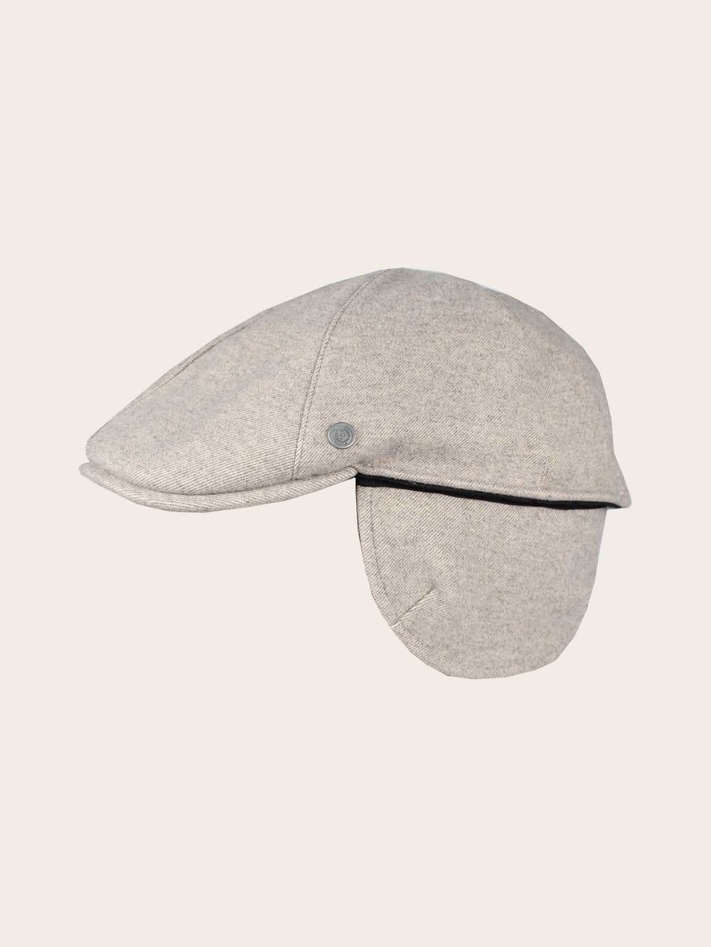 Einfarbige melierte bugatti Flatcap mit Ohrenklappen