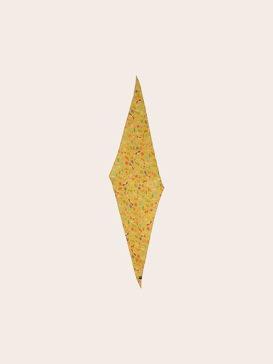 Diamond Shape Seidentuch mit Tier- und Pflanzen-Print