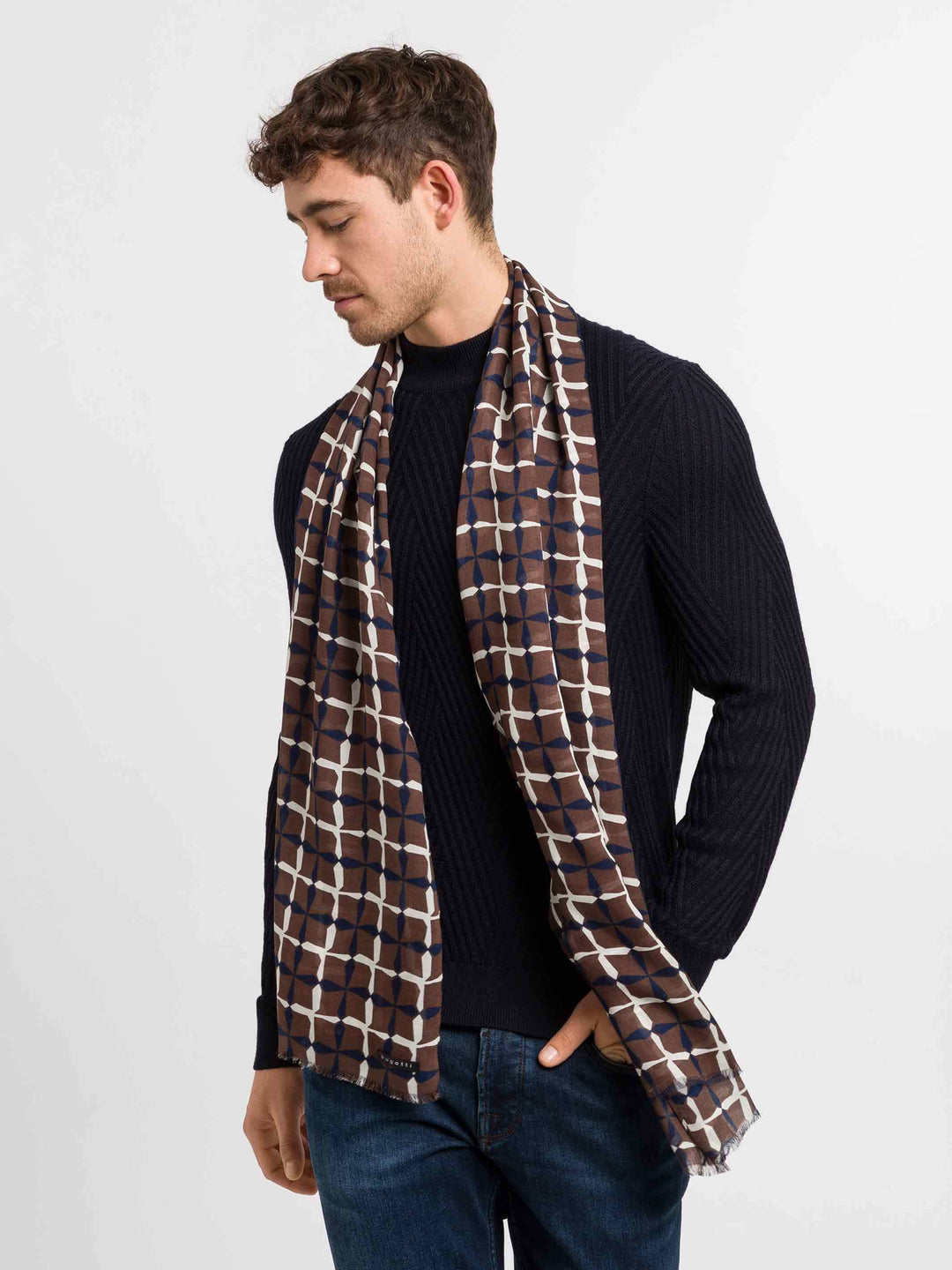 bugatti Schal mit geometrischem Print