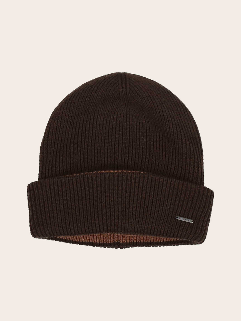 Wendbare gerippte bugatti Strickmütze mit farblich abgesetzem Rand in Wollmischung