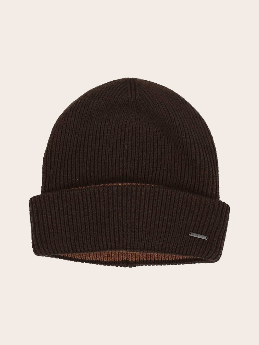 Wendbare gerippte bugatti Strickmütze mit farblich abgesetzem Rand in Wollmischung