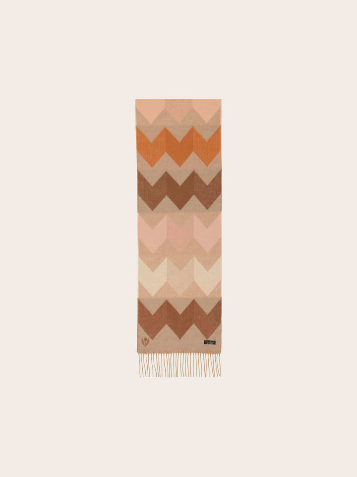 Cashmink-Schal mit mit grafischem Zickzack-Design