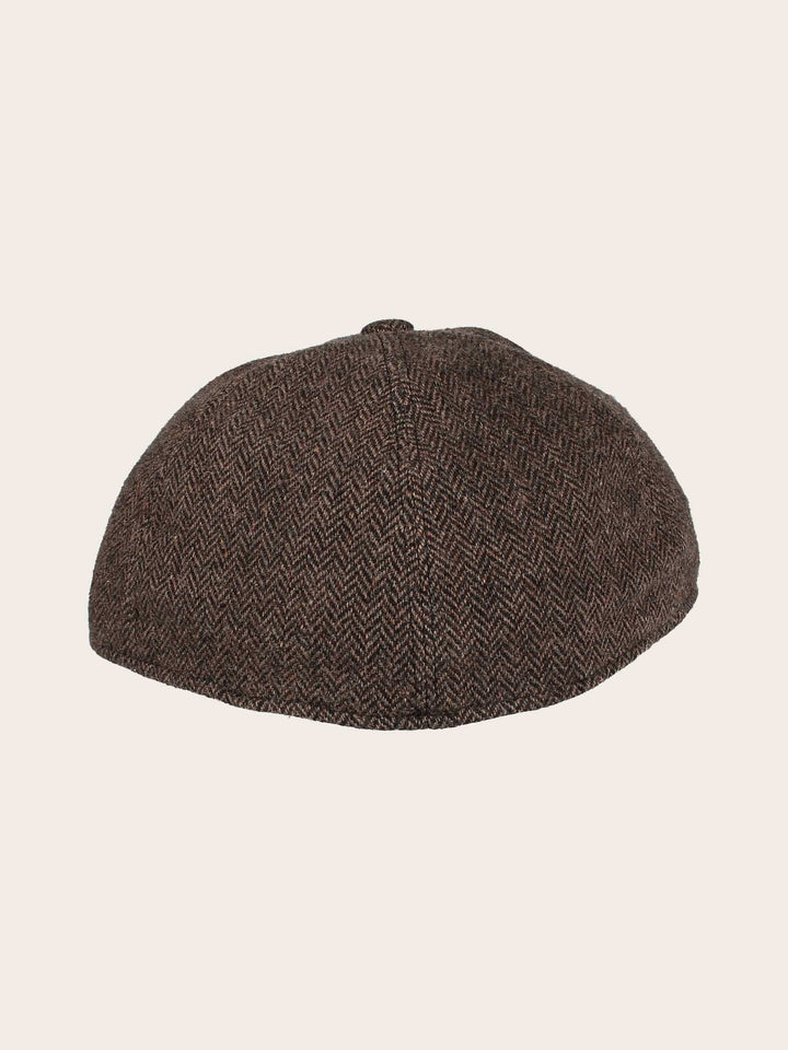 Wetterabweisende bugatti Flatcap mit Fischgrat-Design und Ohrenklappen