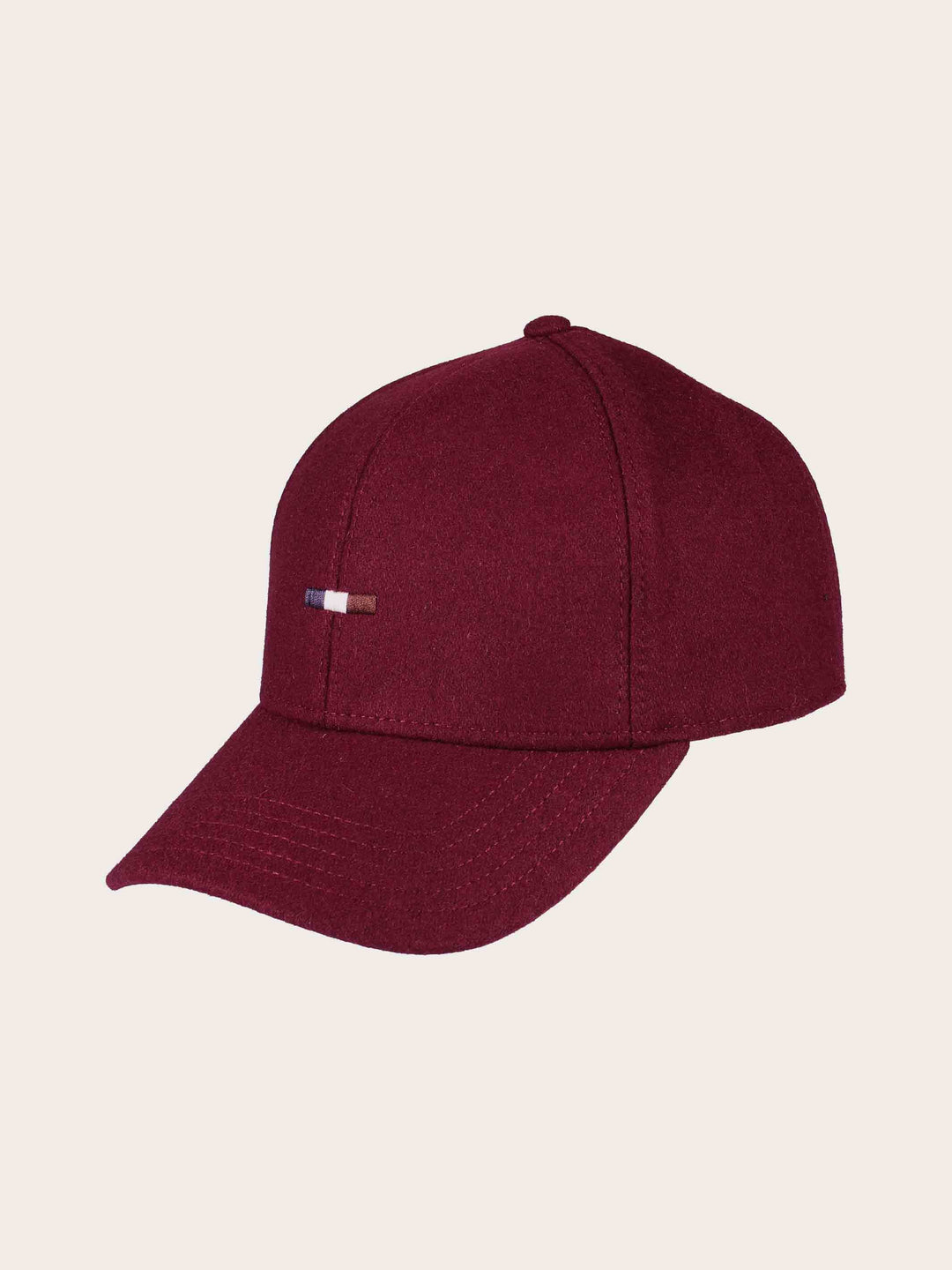 Einfarbige Basecap mit gestickter bugatti-Flag
