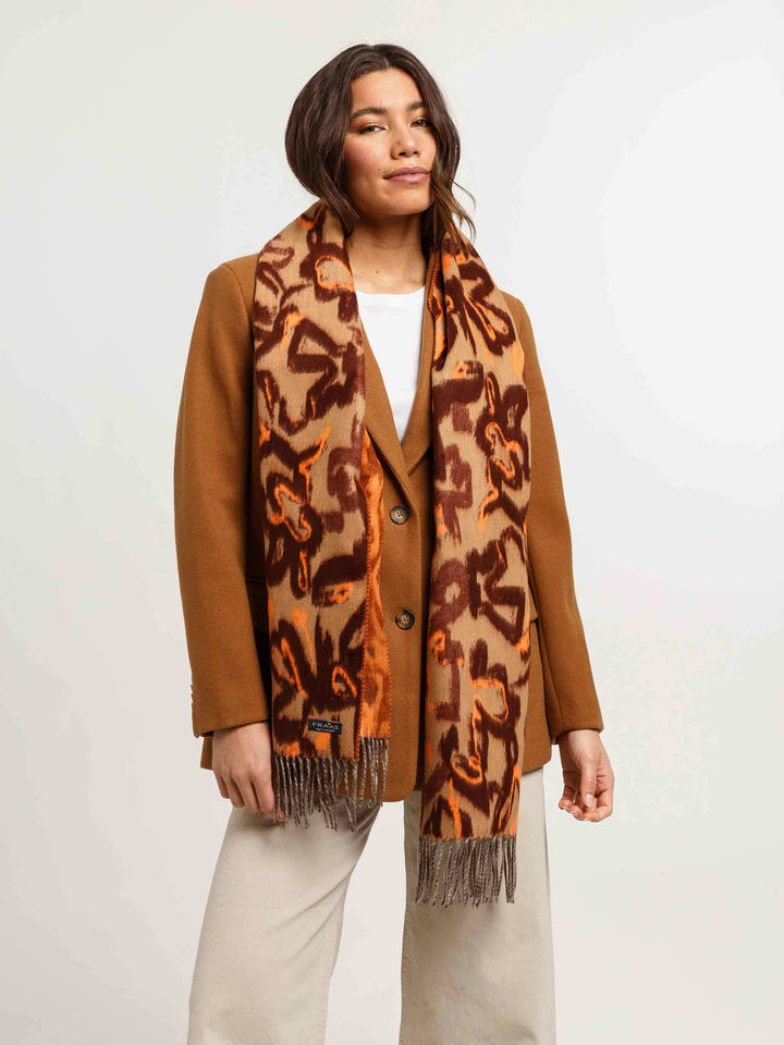 Cashmink-Schal mit mit abstraktem Muster