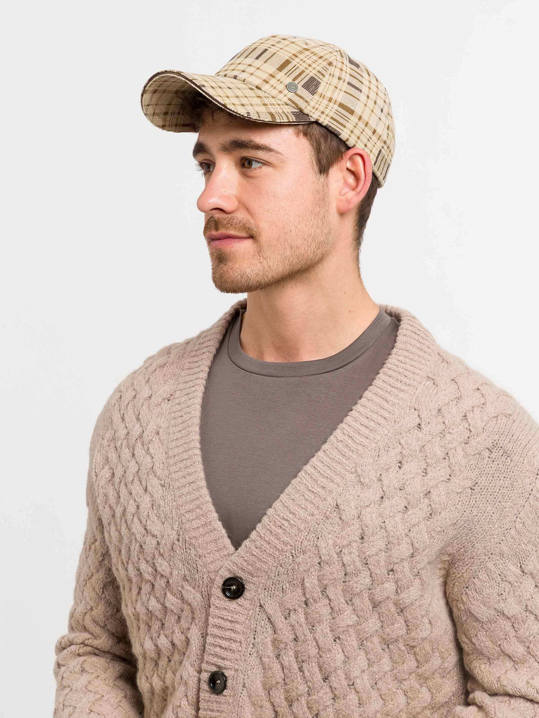 bugatti Basecap in Cord-Optik und Karomuster