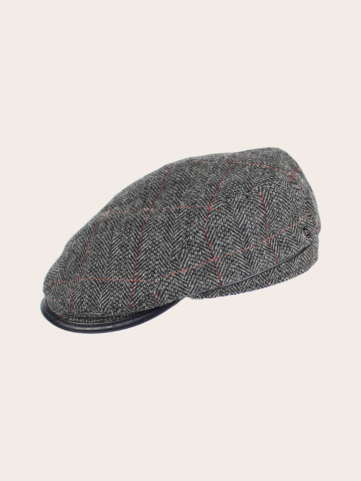 Einfarbige winddichte und wetterabweisende bugatti Flatcap mit Ohrenklappen